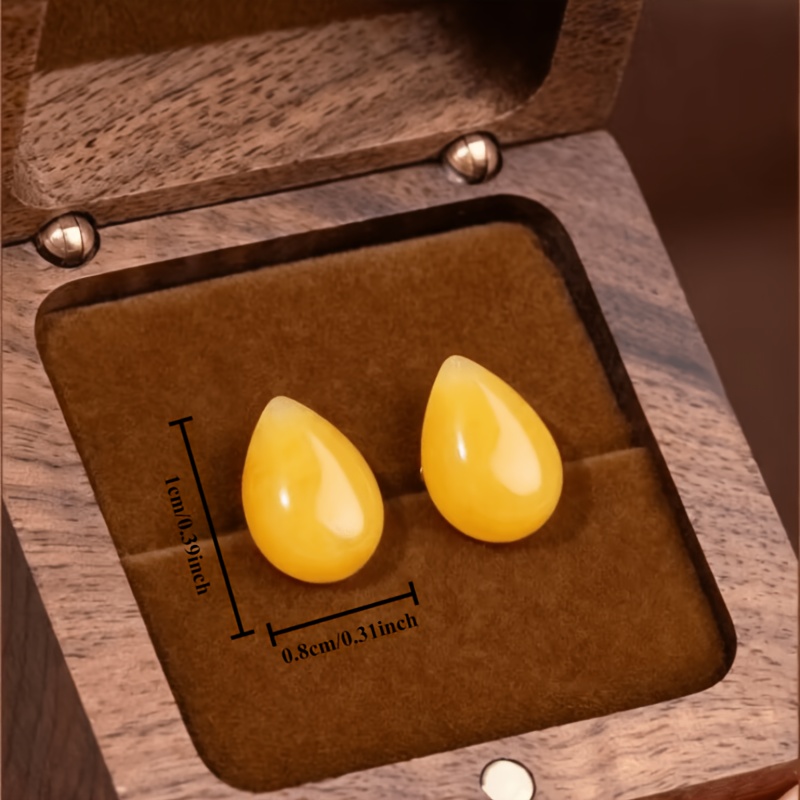 Women's Hypoallergenic Natural Stone Water-Drop Earrings