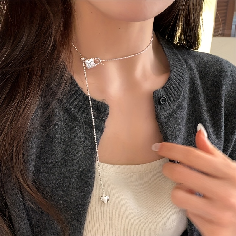 Heart-shaped Lock Necklace, Elegant & Unique Gift