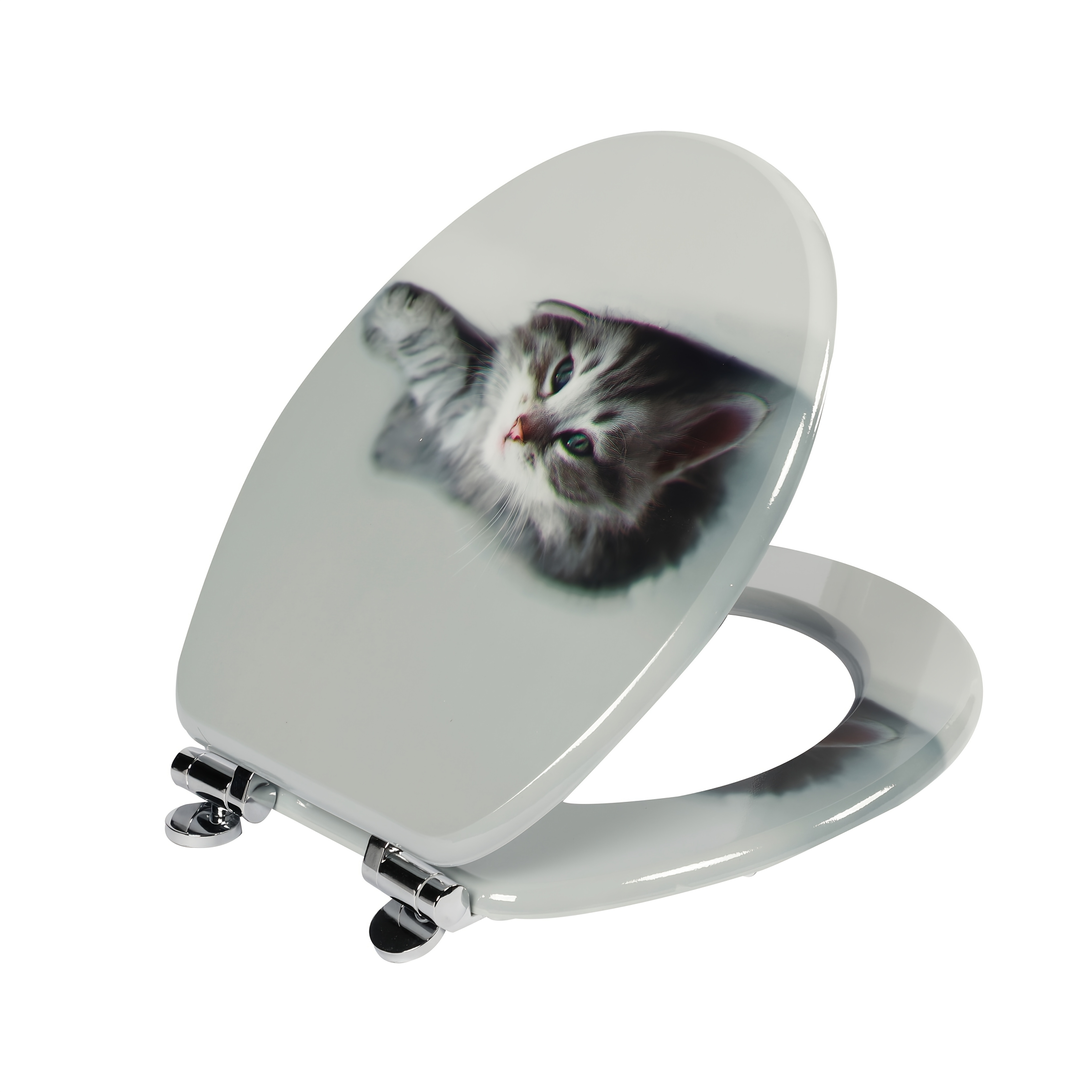 Toilet Seat, Mdf Toilet Lid, Mechanism, , O-shaped Toilet Seat With Adjustable Hinges, Wooden Toilet Seat, Sturdy Quality