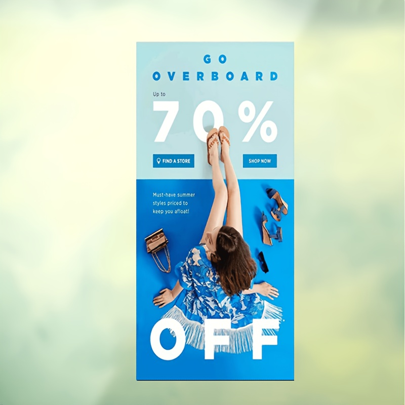 TEMU Custom Large Format Wall Sticker, Polypropylene Material, Personalized Self-adhesive Poster, Waterproof& Uv Resistant, Your Own Logo, Photo,