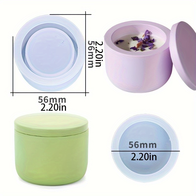 Image of Resin Silicone Mold - Plaster Mini Flower Pot Resin Mould Candle Jar With Lid Silicone Mould Diy Handmade Box Mould Home Crafts Decoration