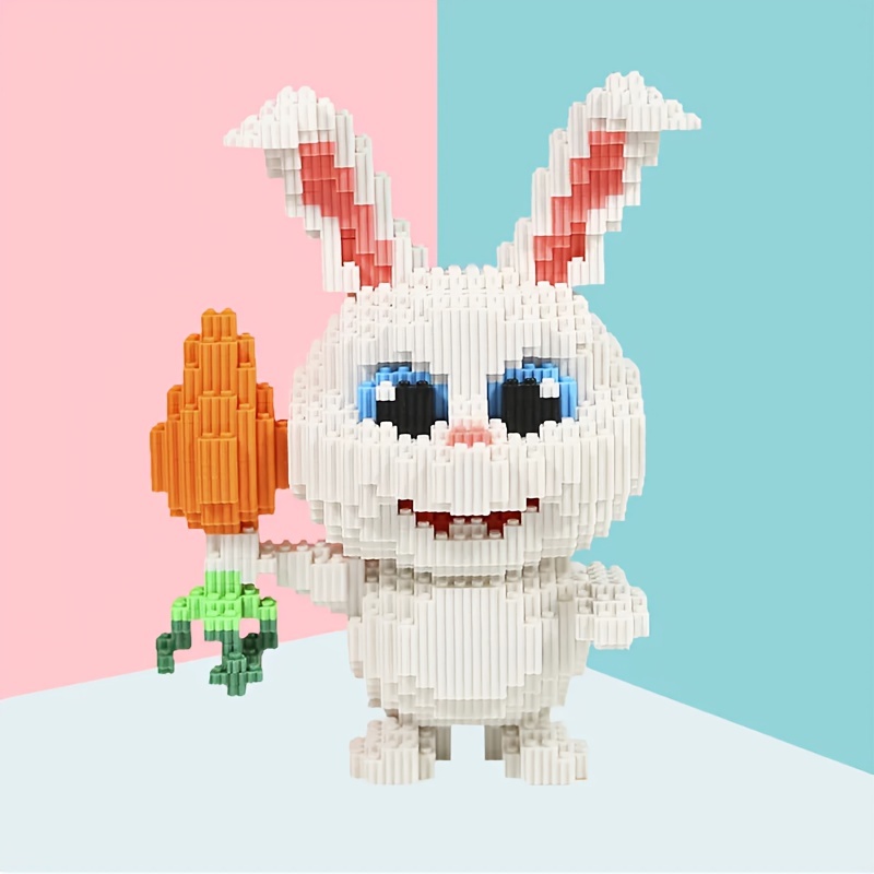 

5200pcs Animal Building Blocks, Rabbit With Carrot Set, Building Blocks Toys For Adults, Diy 3d Building Kits