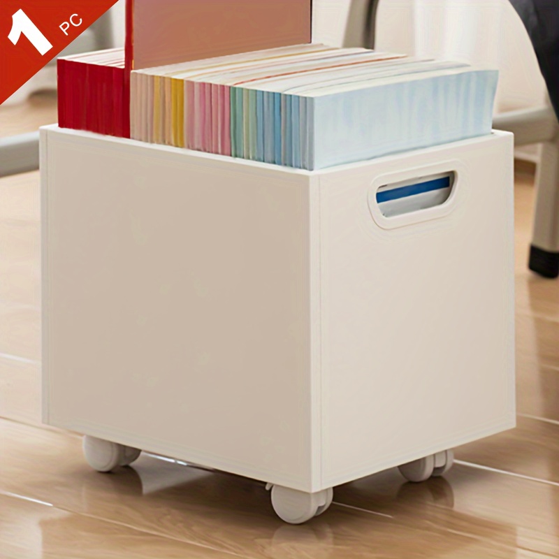 

Large Opening Movable Storage Box With Wheels - Clothes, Snacks, - Modern Plastic Organizer For Home, Storage Bins For