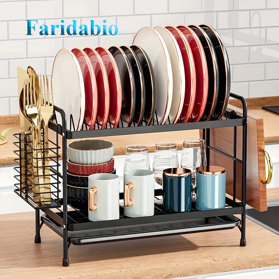 expanded dish drying rack set two tier bowl holder cup Temu Canada