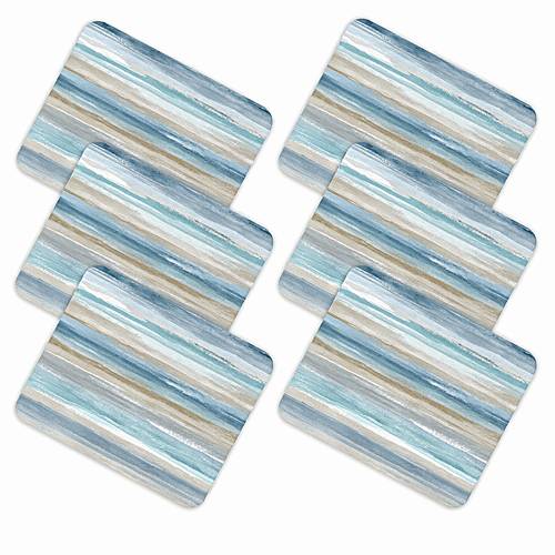 lot de 6 chiffons de nettoyage 2d plats à dégradé de rayures aquarelle et beige pour lentilles/lunettes/écrans, smartphones/ /miroirs/lunettes de colorées, portables/réutilisables, cadeau de thanksgiving/danniversaire, 2d plat