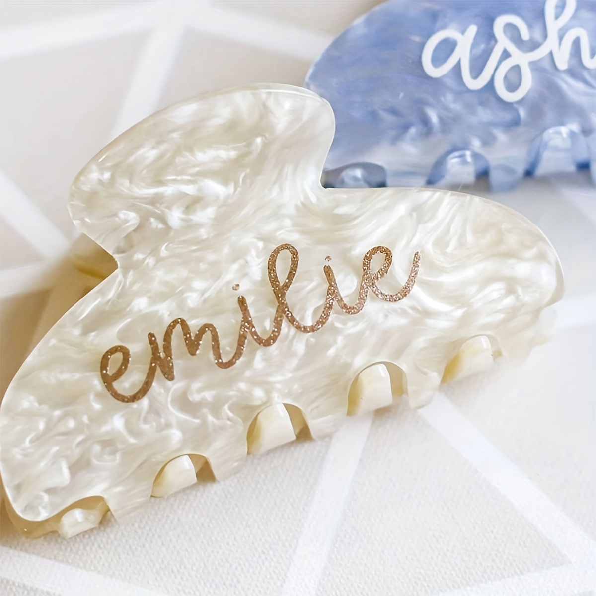 customizable text personalized hair clip aesthetic hair accessory for women ideal for christmas and   occasions plastic material     Product details 4
