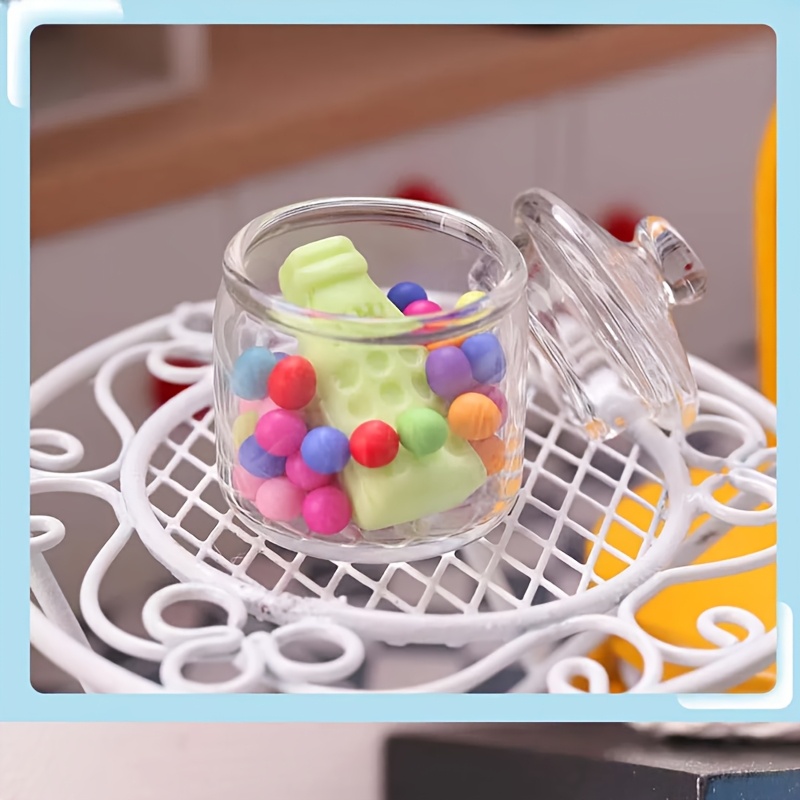 

Mini Glass Jar - Transparent, Diy Scene Decoration, Suitable For Dollhouse Decoration And Collection Display, Festival Decoration