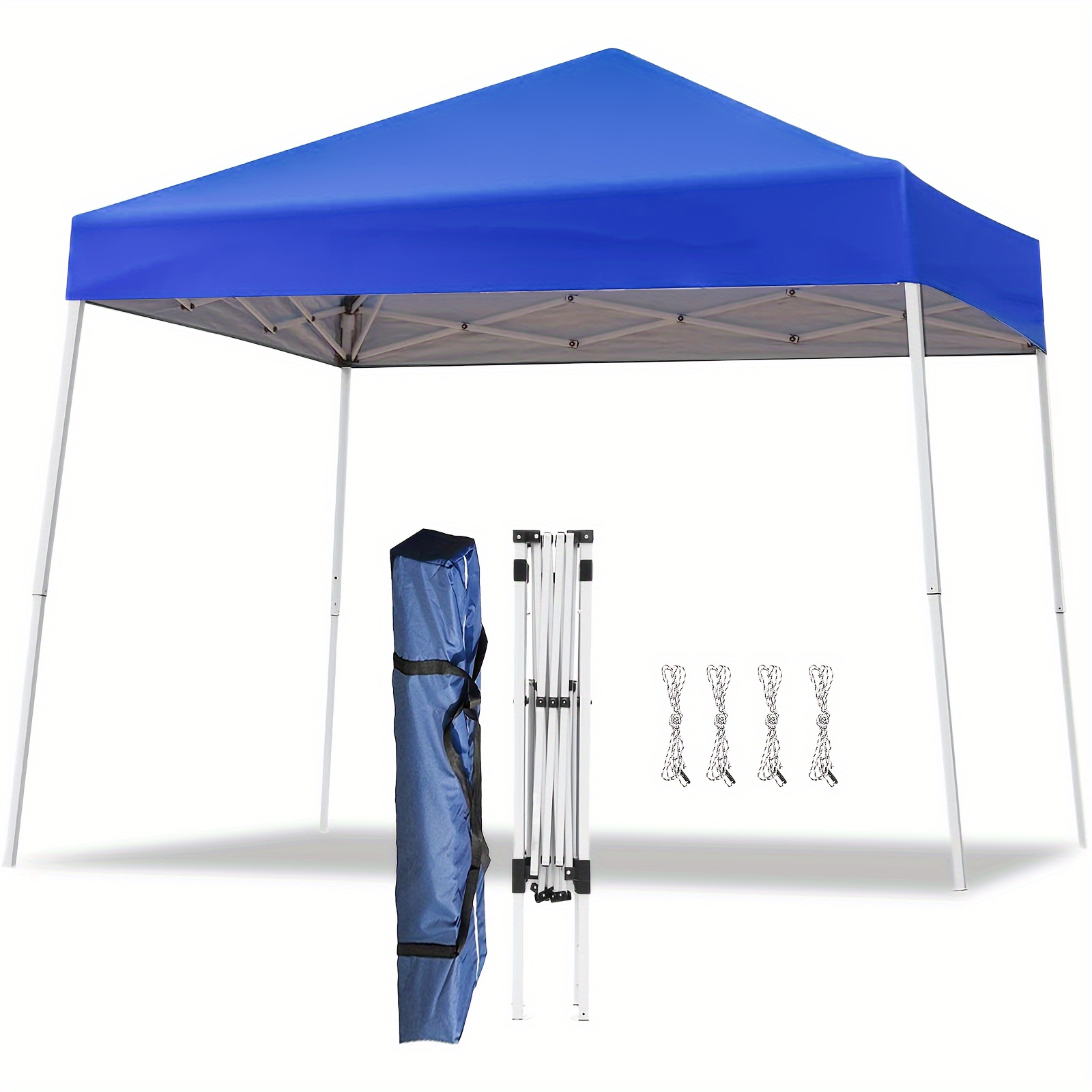 

11x11 Pop Up Canopy Tent, Slant Leg Outdoor Canopy With Carry Bag, Beach Tent, Sports Shelter Blue