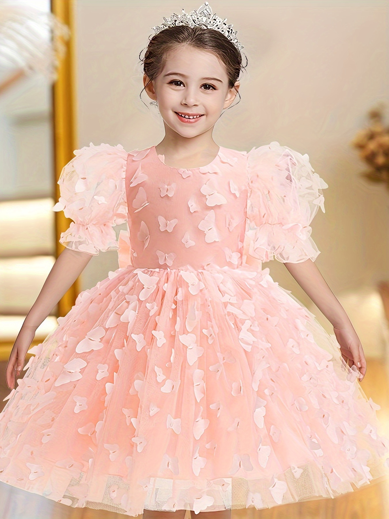 Semi Formal Childrens Princess Fancy Dress Appliques A Line Girls Semi  Formal Dress Temu Morocco