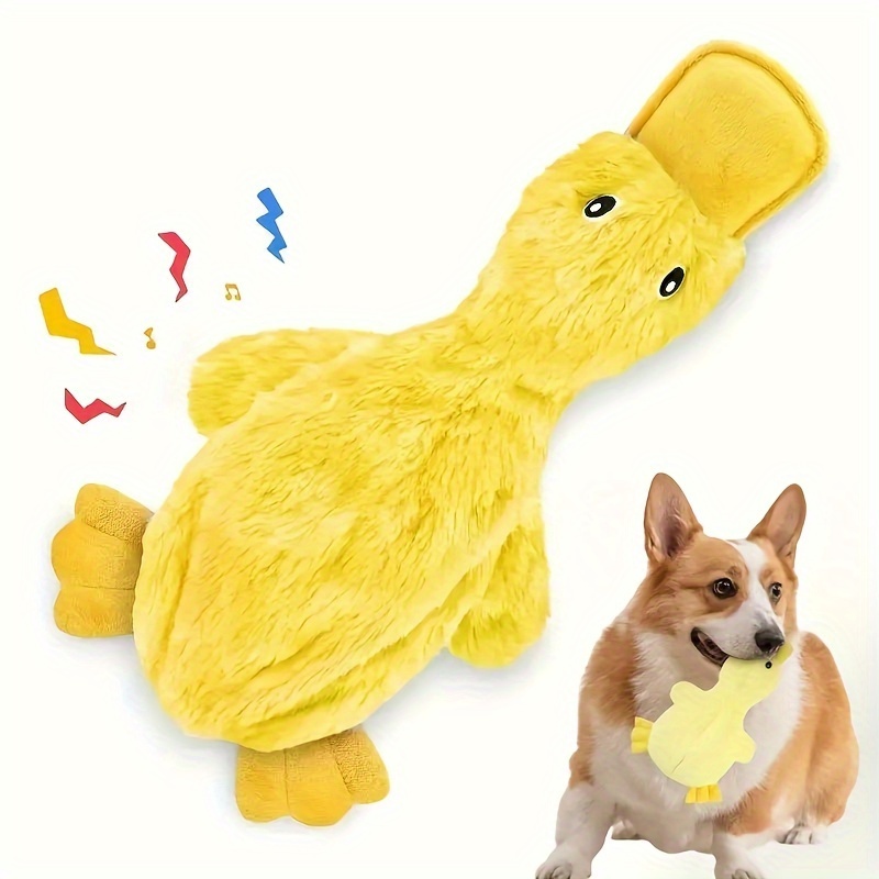 

Crinkle Dog Toy For Small, Medium, And Large Breeds, Cute No Stuffing Duck With Soft Squeaker, Fun For Indoor Puppies And Senior Pups, Plush No Mess Chew And Play