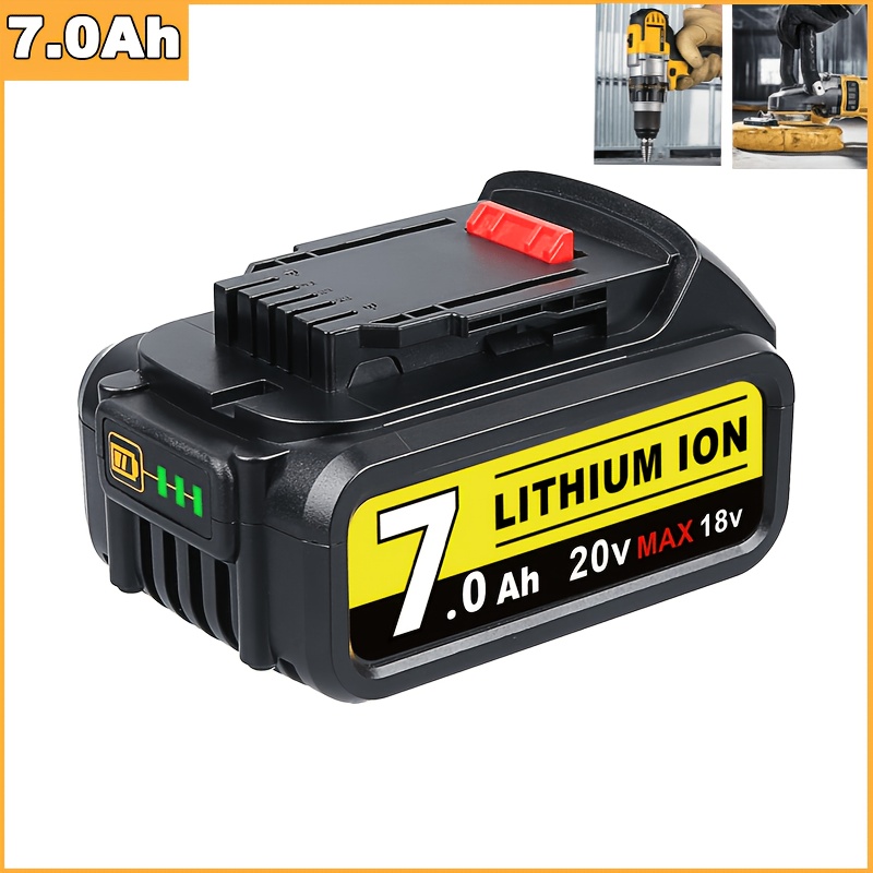 Image of 1 Pack 18v(20vmax) 7.0ah Dcb200 Del1810 Replacement Li- Compatible For 20v Dcb200 Dcb201 Dcb202 Dcb204 Dcb203 Dcb206 Dcb207 Dcb230 Dcb180 Cordless Power Tools