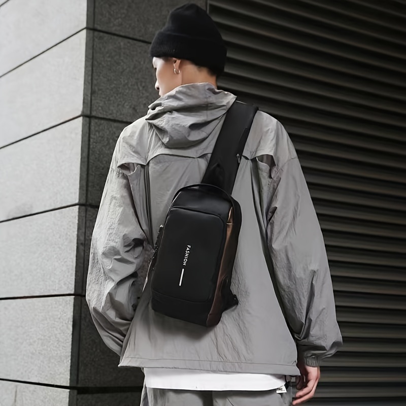 1 multifunctional fashionable crossbody bag with password lock casual travel sports chest bag wear resistant crossbody bag suitable for outdoor   strolling and daily commuting details 7