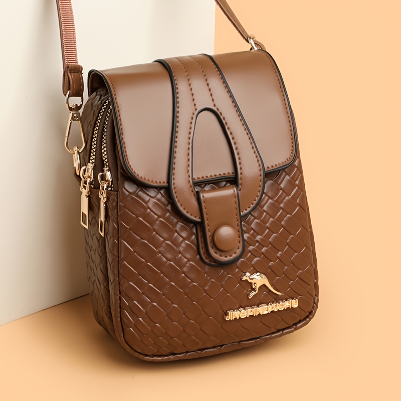 TEMU Perfect Lily Women's Elegant Crossbody Bag With Detachable Adjustable Strap & Closure - Multi-compartment Handbag Suitable For Daily , Travel,