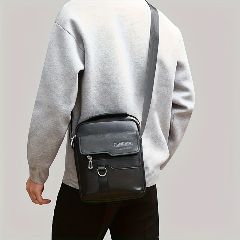 carlkimu men's vintage vertical shoulder bag adjustable - Temu