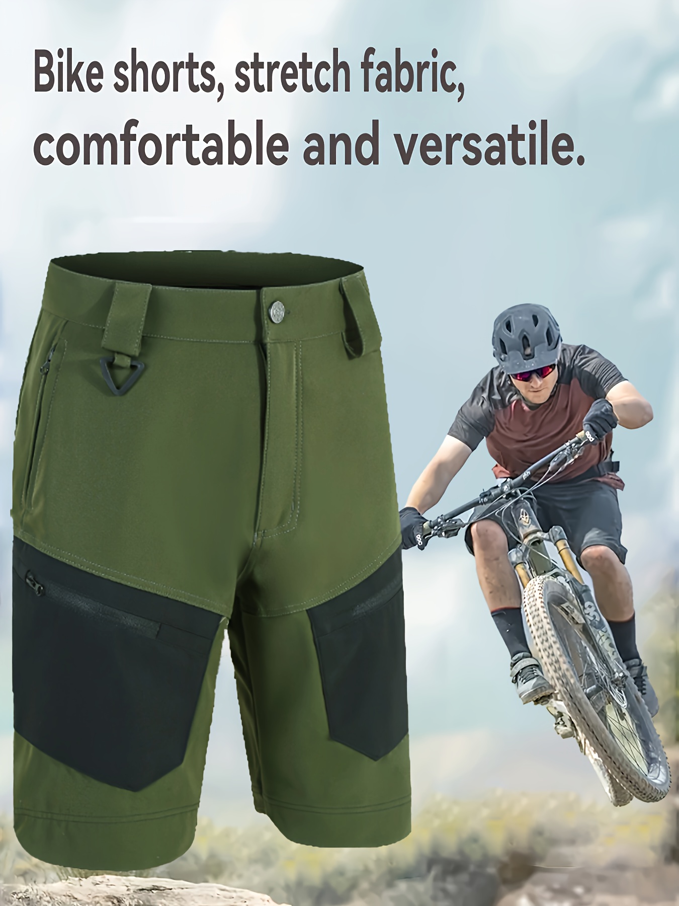 mens womens riding athletic shorts heavy duty multi pocket Temu