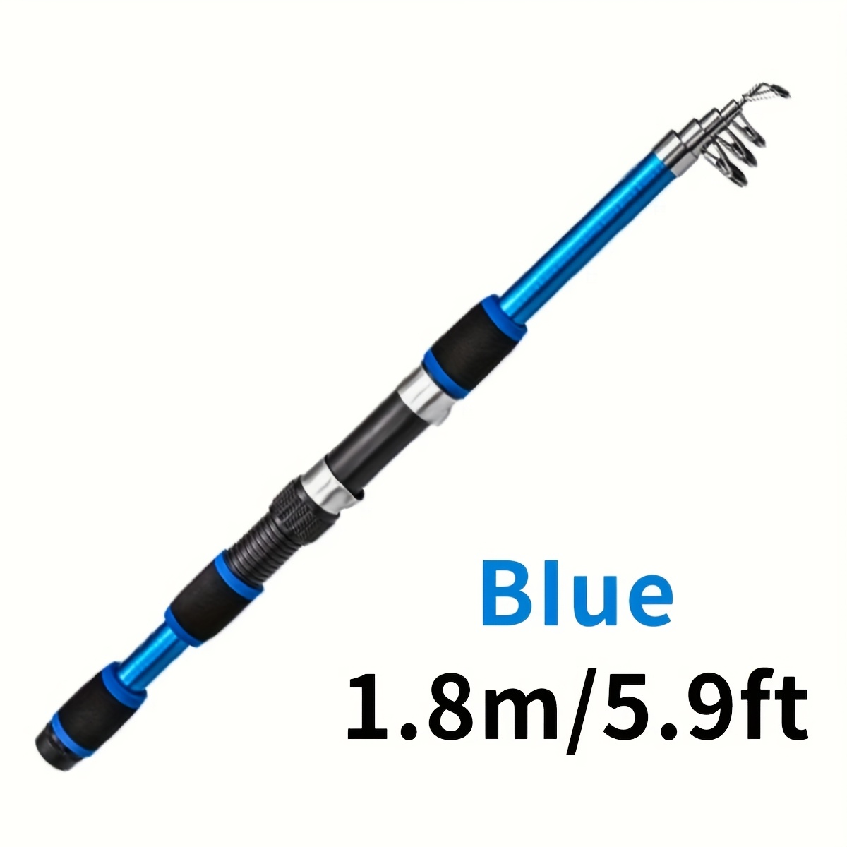 TEMU Four-color Single-rod Lightweight Portable Telescopic Travel Sea Fishing Rod