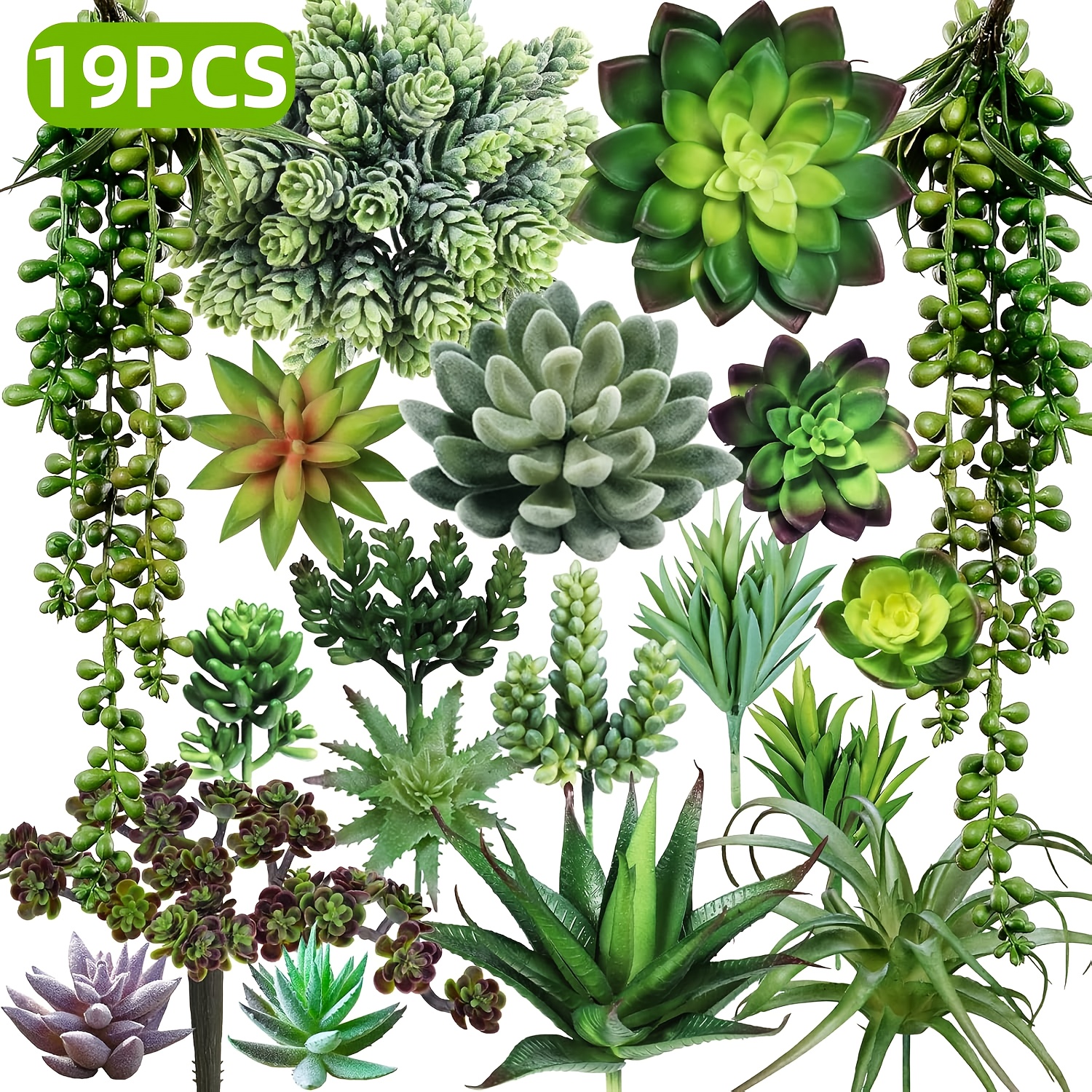 TEMU Simulation Succulent Plant Set | 2 To 12.6 Inches High, -purple Suede, Realistic Leaves, Fake Cactus And Succulent Plant Combination, Suitable