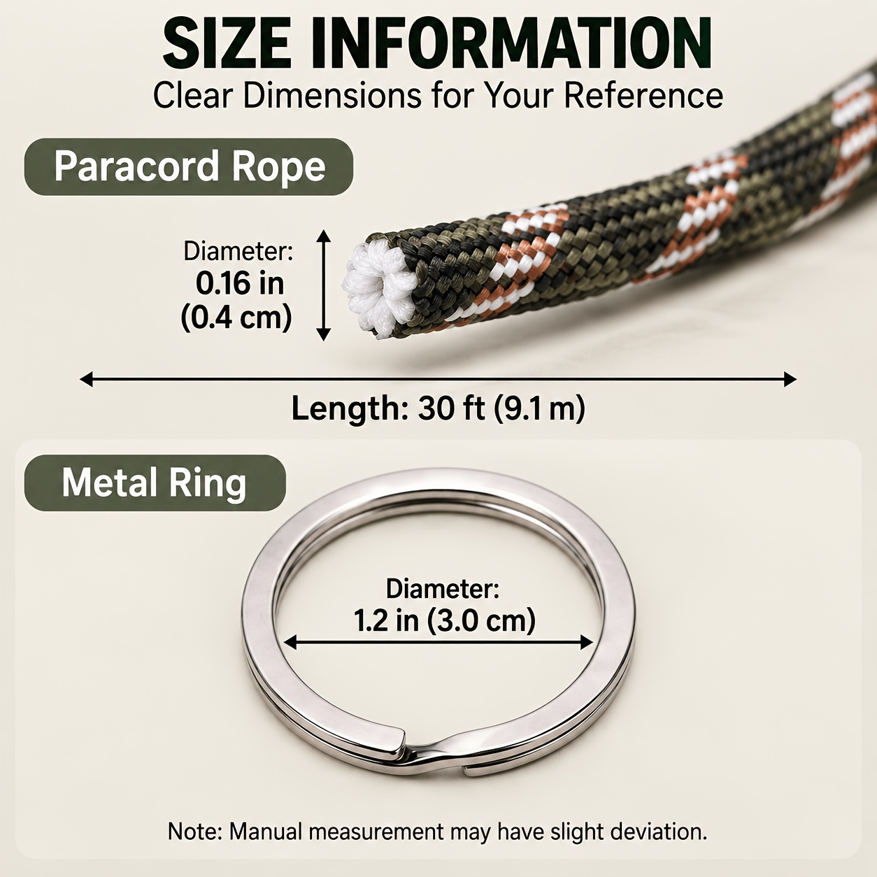 9.1-Meter Long Paracord Set with Metal Grommets