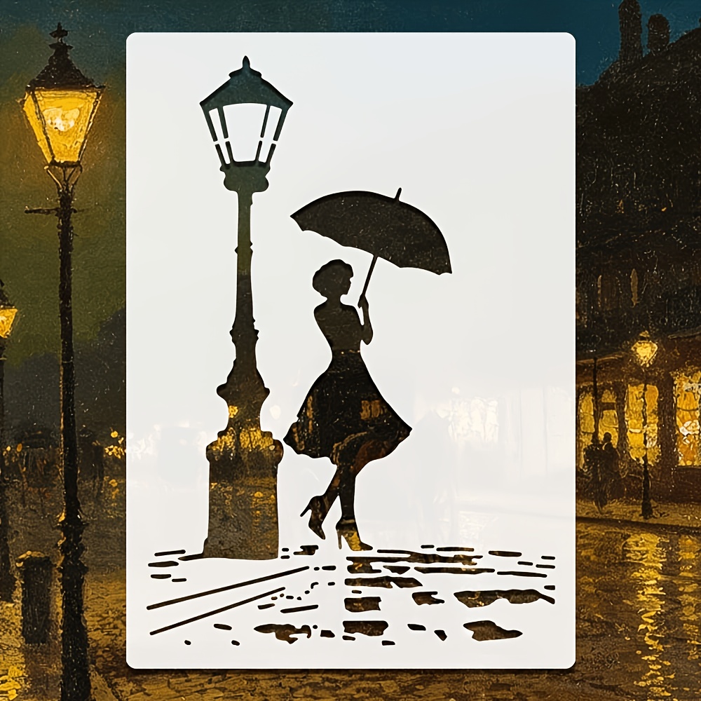 TEMU Peinture en plastique PET de 21,4 x 30 cm (8,27 x 11,69 pouces) sur le thème d' sous et d'un éclairage public, idéale pour la décoration murale,
