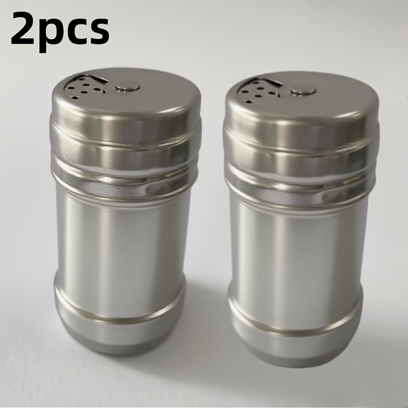 TEMU 2 piezas Tarro de Acondicionador para de Acero Inoxidable, Salpicador de Pimienta, de Condimentos, Botella de Condimentos, de Condimentos, de
