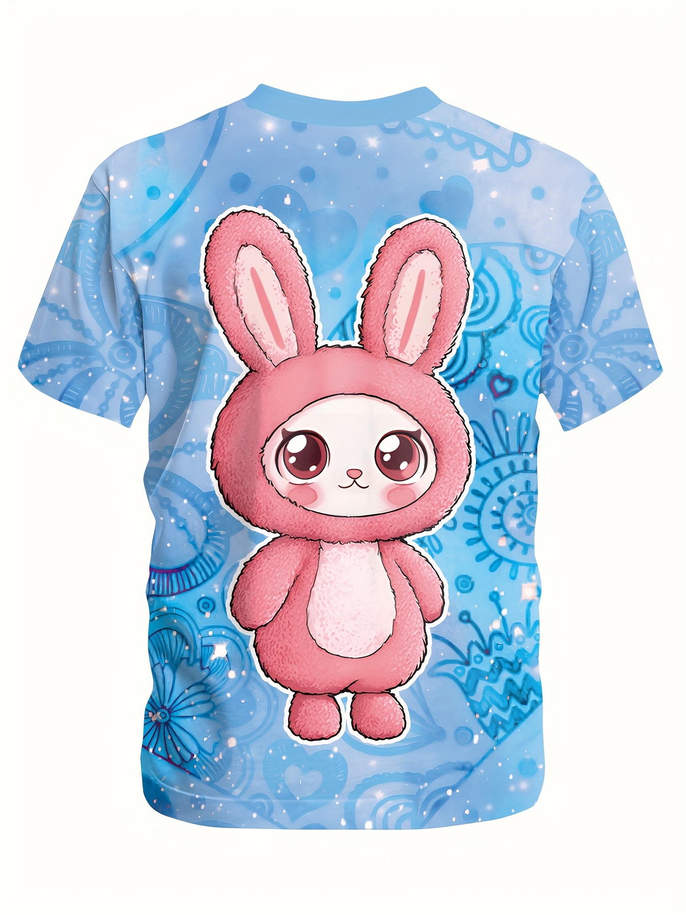 Girls' Summer Bunny 3D Print T-Shirt