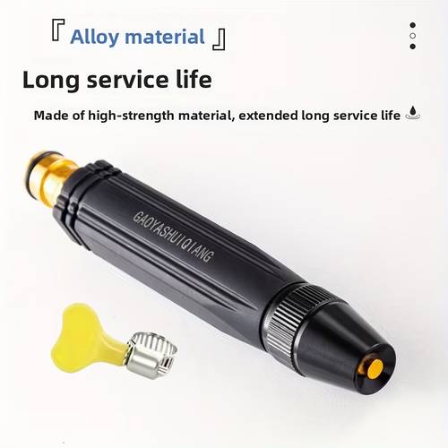 1pc, 2x Powerful High-Pressure Car Wash Gun - Portable High-Pressure Water Gun, Durable Plastic Body, Adjustable Garden Hose Nozzle, Suitable for Powerful Cleaning Tools for Motorcycles and Cars | Sprayer with Ergonomic Handle