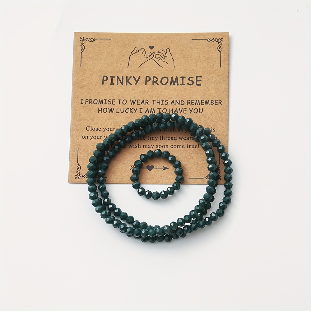 Bohemian Crystal Handmade Beaded Multi-Layer Bracelet and Ring Set