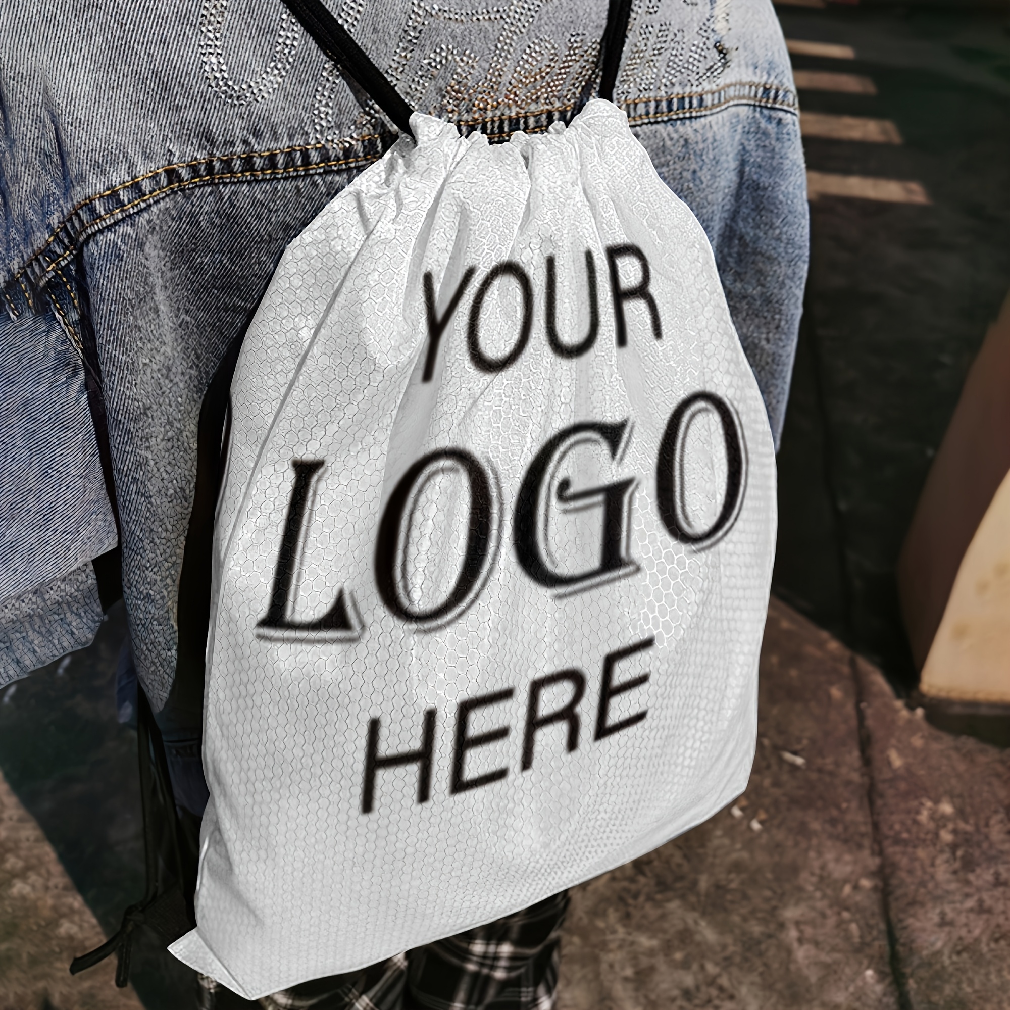 TEMU Customize Your Own Drawstring Bag, Design Your Own Photos/images/text/logos, Drawstring Swim Bag/fitness Backpack Suitable For Men And Women.