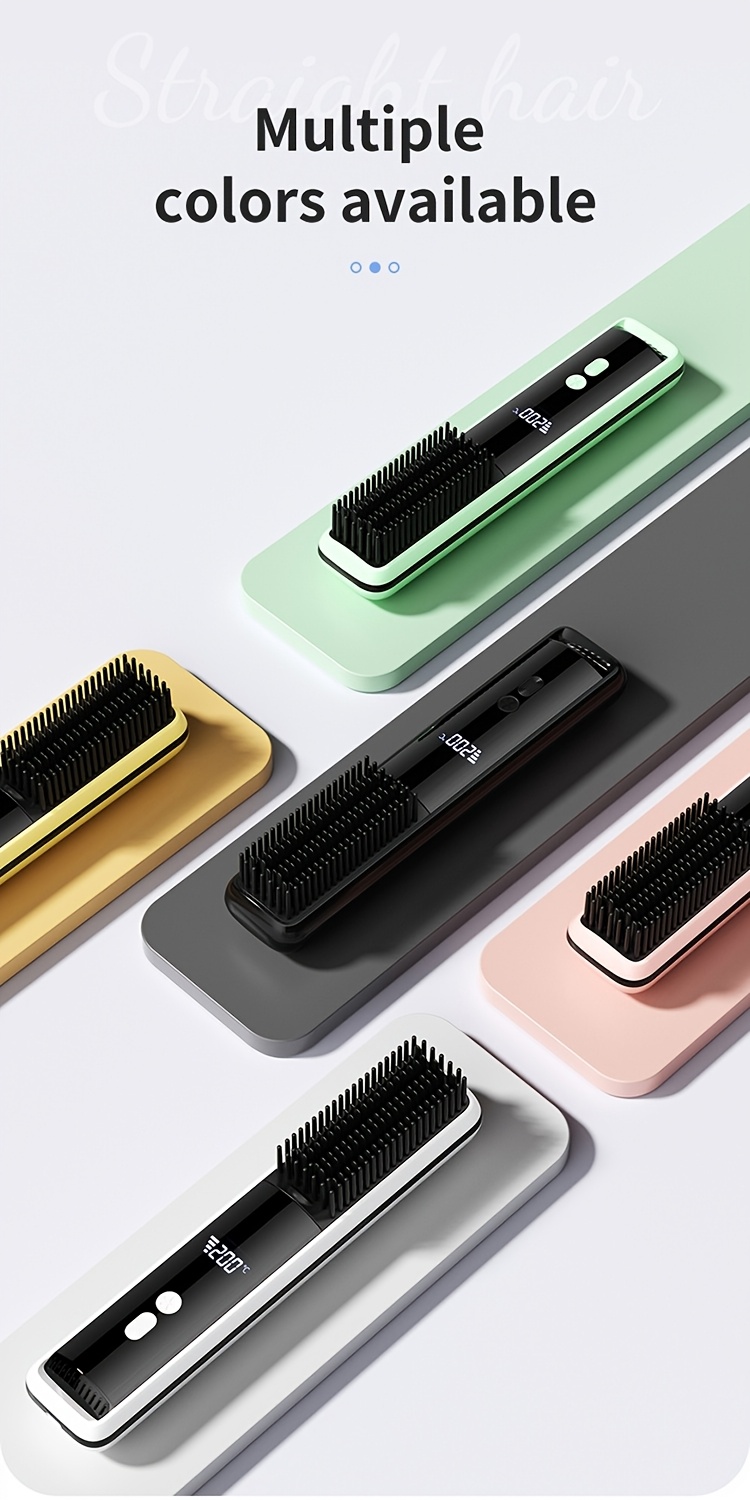 2025 Nieuwe Draadloze Draagbare Negatieve Ionen Stijltang, Snel, Slim Digitaal Display, USB Opladen, Compact en Lichtgewicht Ontwerp, Perfect voor Thuis en Reizen, Ideaal Cadeau voor Vrouwen, Professioneel Styling Gereedschap