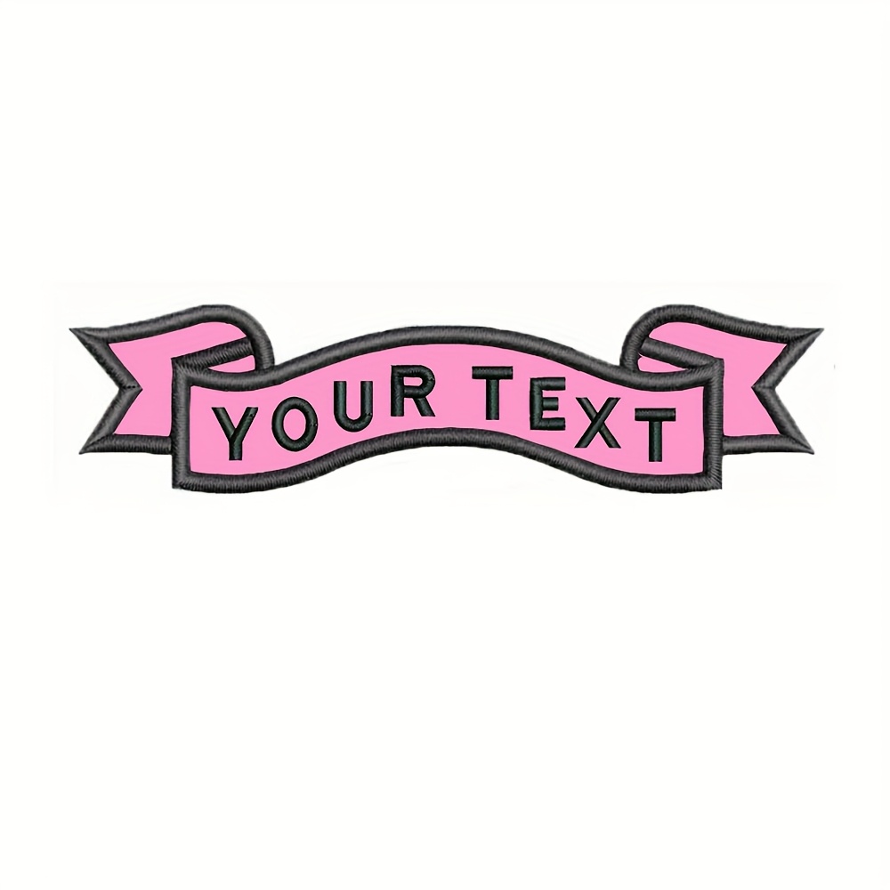 TEMU Custom Embroidered Name Patch, 12.7 X 2.5cm, Personalized Text Chest Patch For Knitting, Decoration, Badge, Hot Stamping