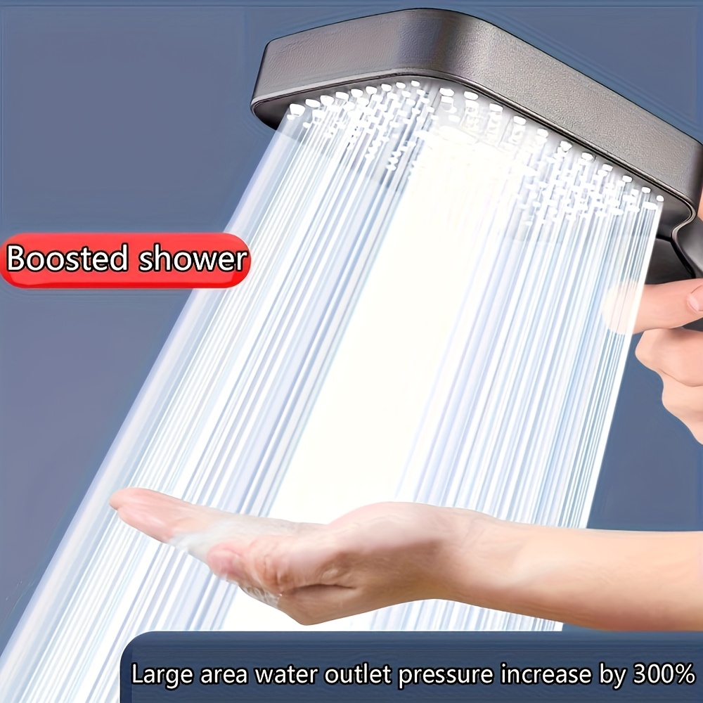 Large Area Shower Nozzle Silver Head, 3 Adjustable Modes, High-quality High-pressure Water-saving Water Flow Shower Faucet, Nozzle, Bathroom Accessories Only Used for Shower or Bathtub,for Shower Use Only, Christmas/Halloween Gift Decoration