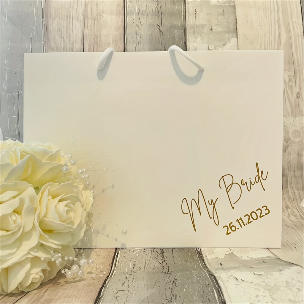 TEMU Gift For Her/him A Custom Personalized Bridal Gift Bag, Gift Bag, Wedding Morning Gift, Birthday Gift, Newlywed Gift, Groomsmen And Bridesmaids