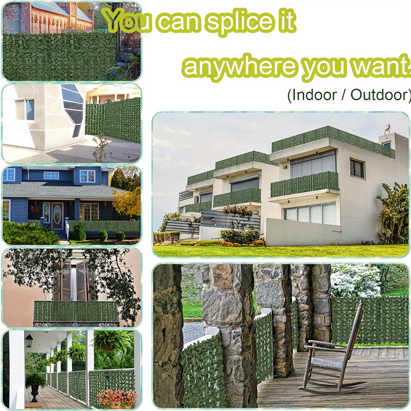 119 X 40 Inch Artificial Ivy for privacy Screen Realistic Faux Greenery Wall Panel For Outdoor Home Garden And Patio Decor Perfect For Privacy And Aesthetic Enhancement Including Work Gloves