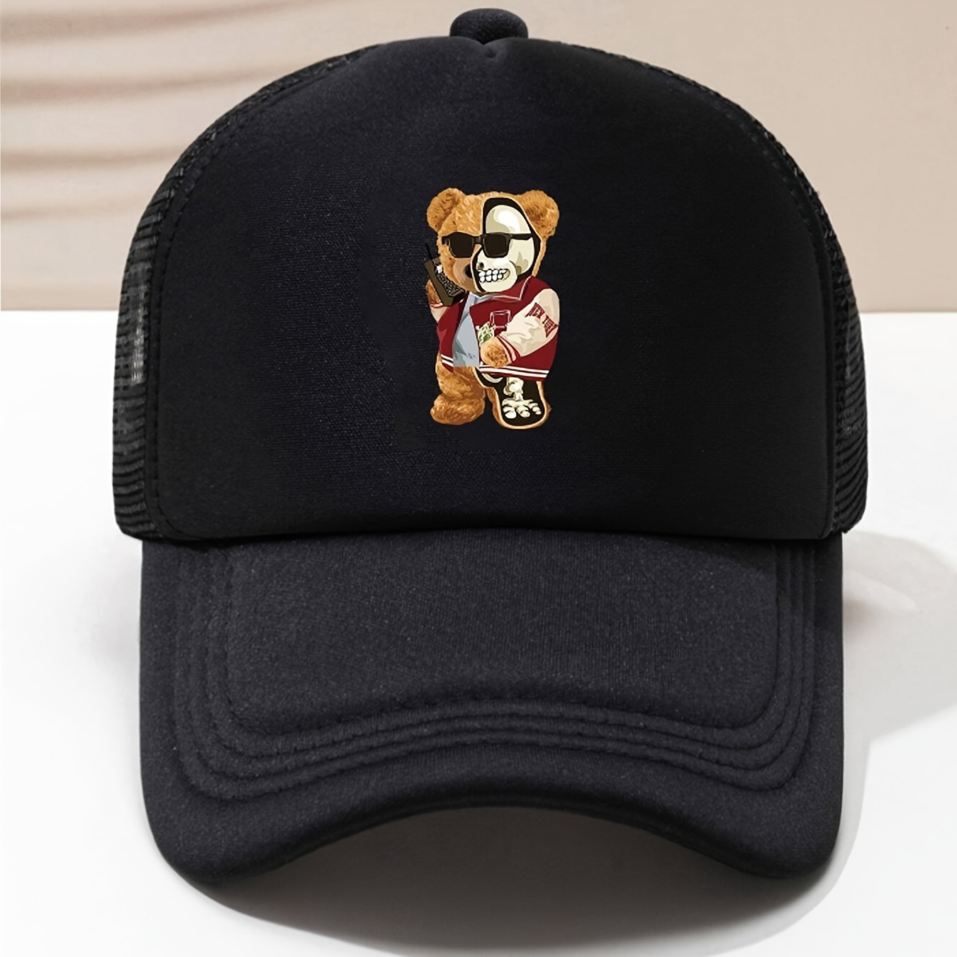 

Casquette de baseball en polyester tendance, dos en respirante, réglable, avec de cartoon, pour une utilisation toute