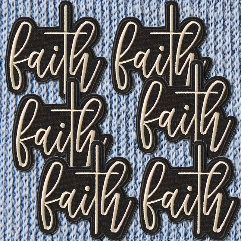 TEMU Set Of 6 Embroidered Patches That Ironed Or Sewn On, Featuring A Trendy Script In Colors. Perfect For Decorating Jackets, T-shirts, Hats,