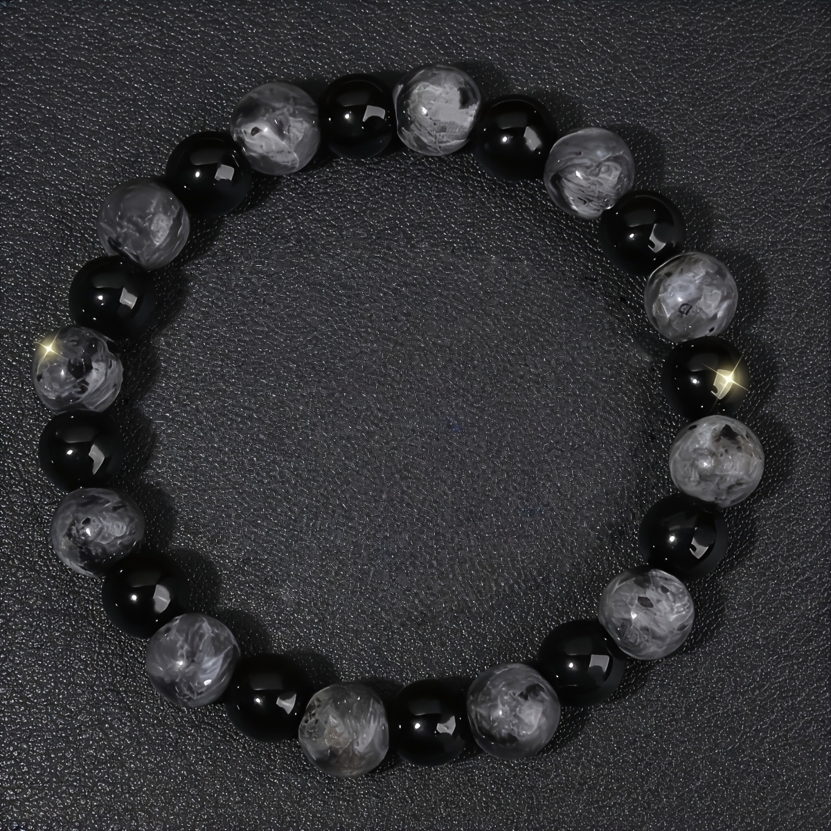 TEMU Pulsera natural de labradorita para conexión a y protección, con diseño vintage de 8 mm. Un accesorio de joyería elegante adecuado para uso