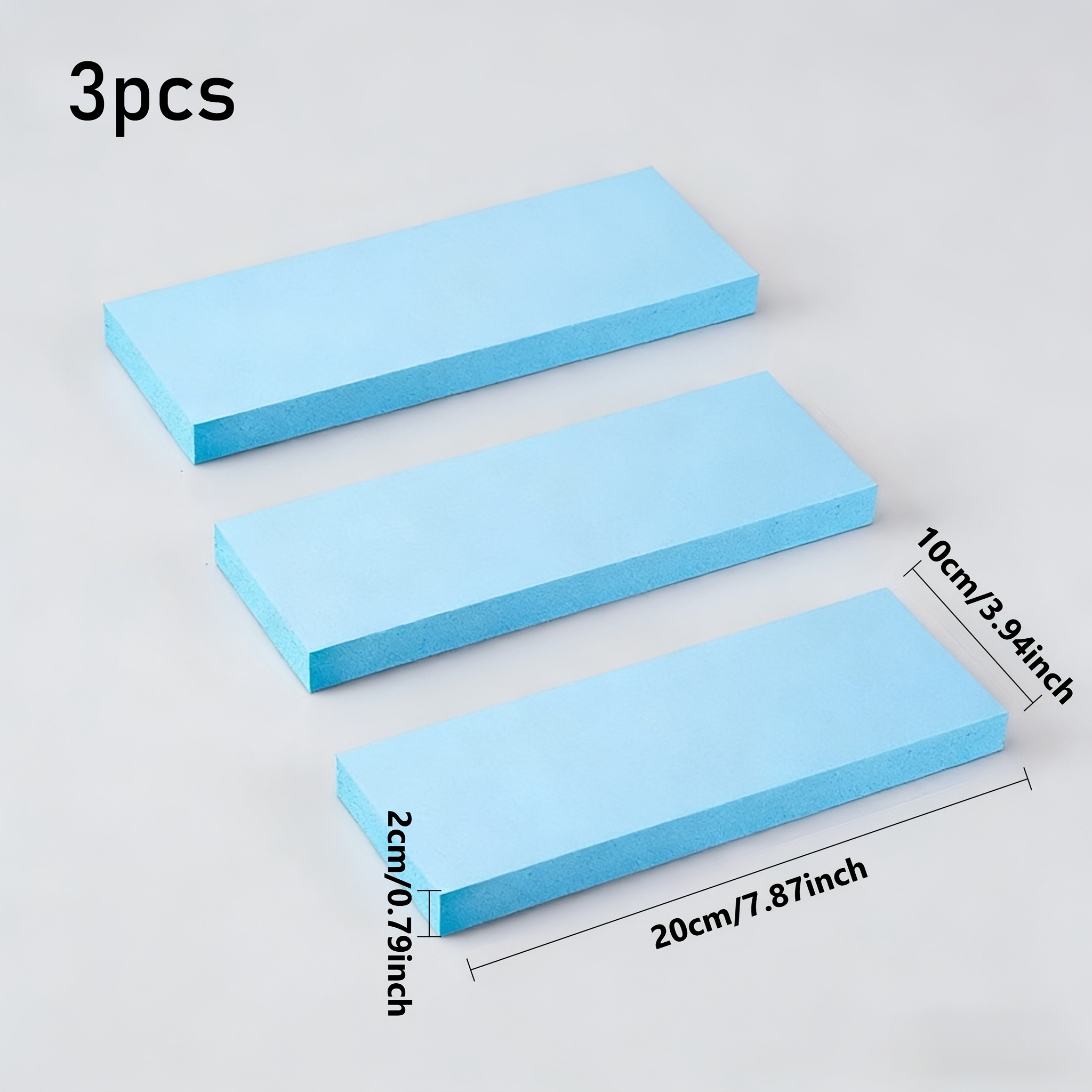 TEMU 3pcs Set Blue Landscape Base Plate Landscaping Building Blocks, 2cm/0.79in Thick - High-density Foam Board, Cut And Sanded, Suitable For Diy