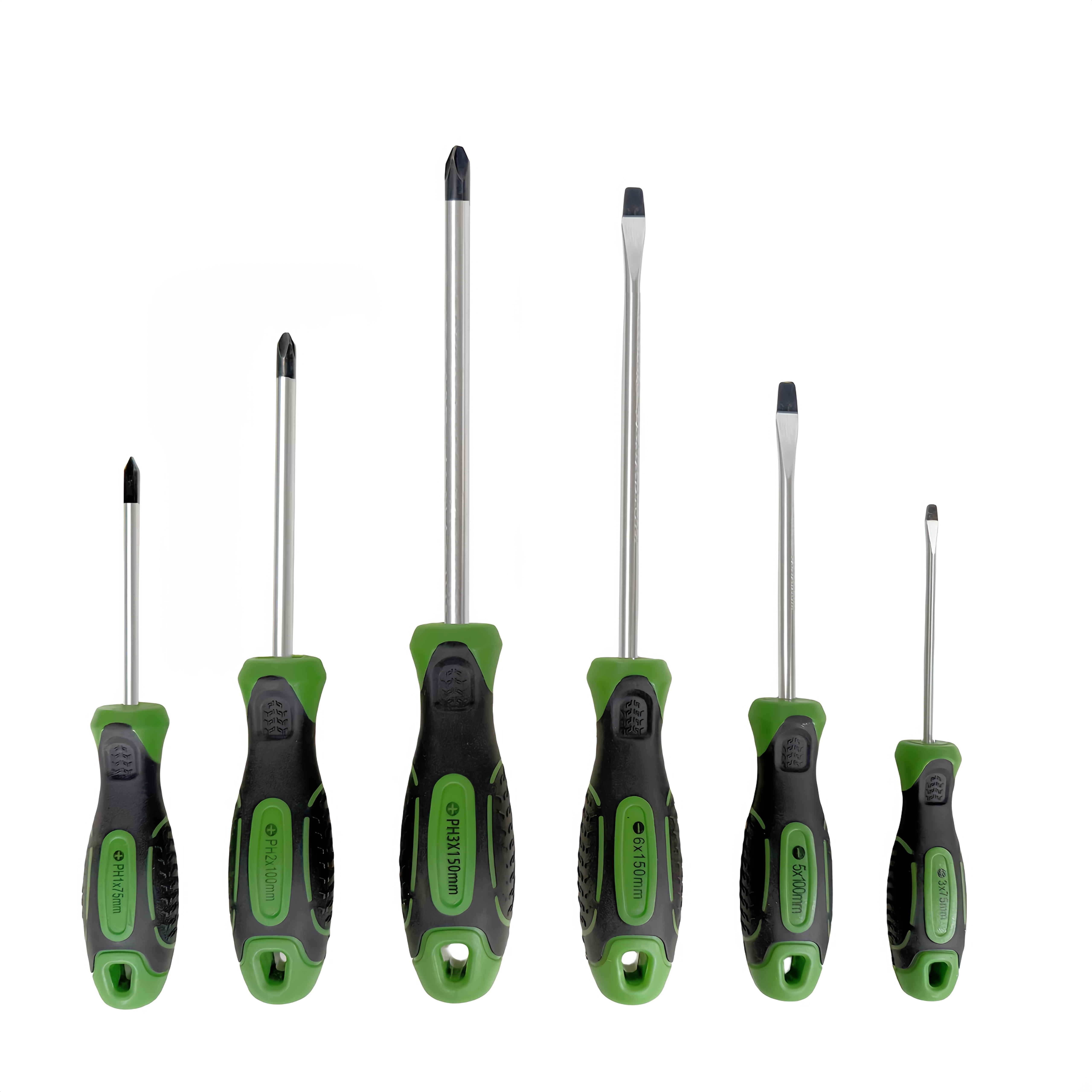 6pcs magnetic screwdriver set 3 phillips 3 flat heads 3 4 6 lengths non slip handles handy screwdriver tool kit for repairs Product details 0