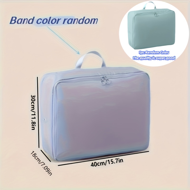 TEMU Large Storage Bag Handle, Portable And Clothes Organizer For -saving & Luggage Packing Solution, Polyester Material