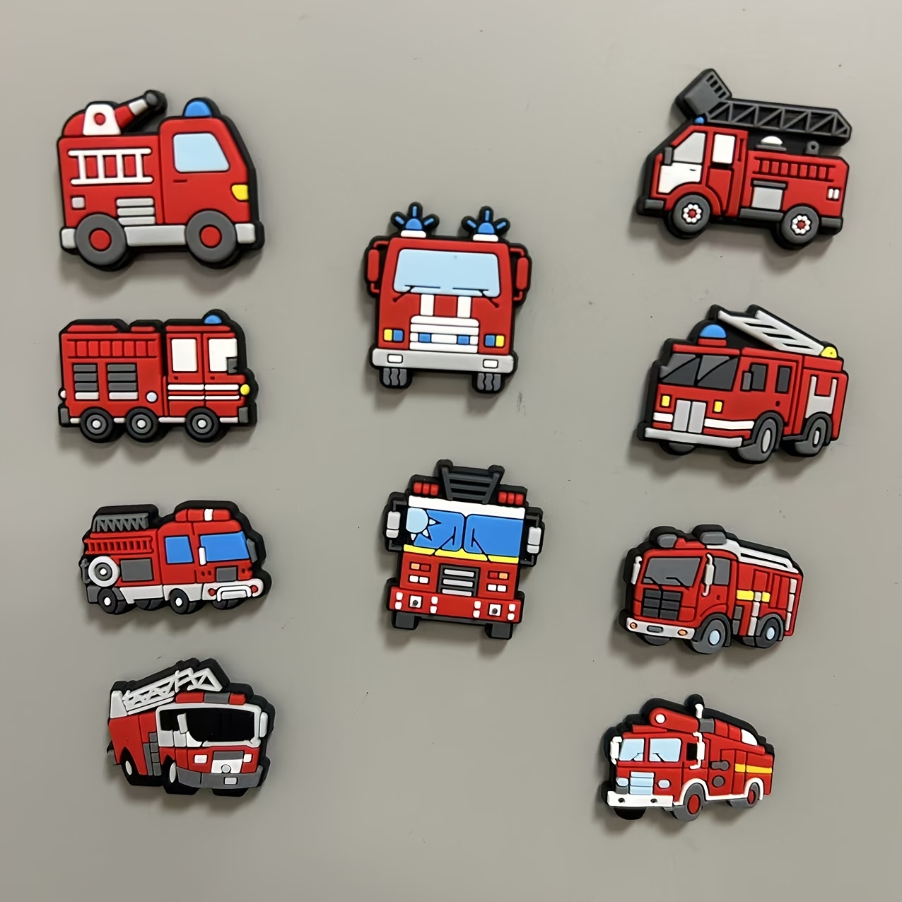 E-shop 10 Stück Feuerwehr-Kühlschrankmagnete – Niedliche Feuerwehr-Dekoration mit Hydranten Feuerwehrfiguren