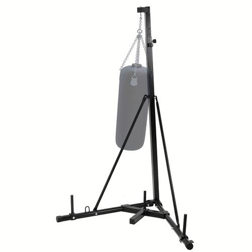 heavy boxing bag stand height adjustable punching bag stand freestanding boxing bag stand w 3 plate pegs steel sandbag rack for home to 150 lb without boxing bag
