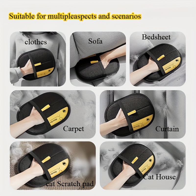 2 pack convenient replacement pet hair removal gloves dual sided brush for hair removal hair removal gloves for   reusable in multiple environments   great gift for valentines day halloween and thanksgiving Product details 1