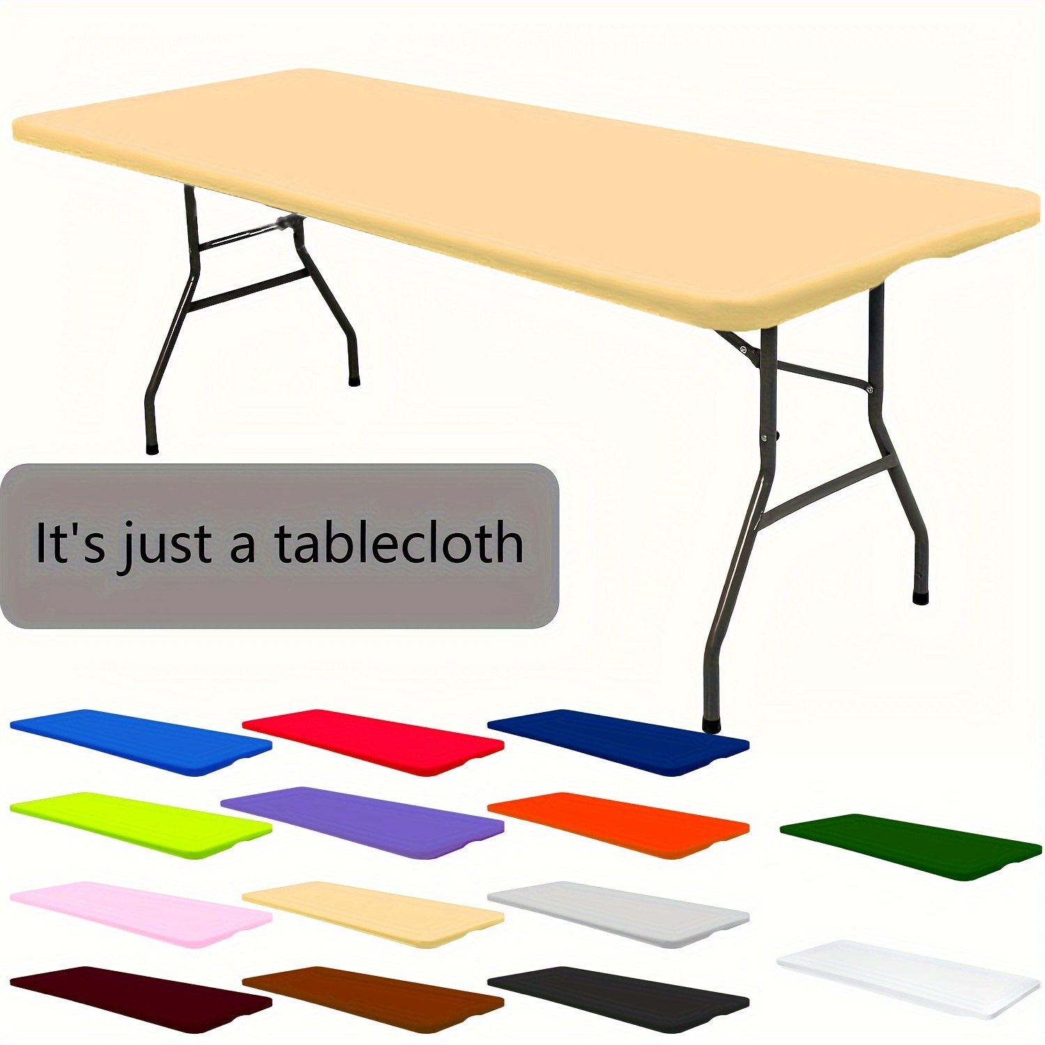 1pc rectangular semi transparent table cover polyester elastic anti wrinkle washable table cover with   wrinkle resistant suitable for use in   settings solid color table   wedding table cover suitable for weddings bridal showers christmas halloween decorations kitchen restaurant birthday parties holiday parties wedding banquets