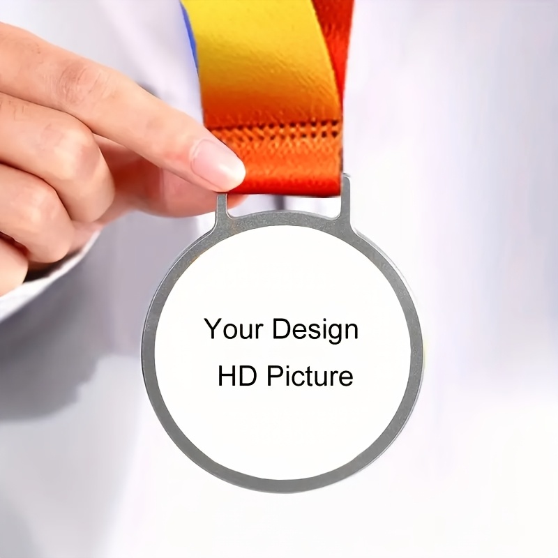 TEMU 1pc Diy Custom Crystal Medal Trophy Glass Award, Personalized Color Printing Crystal Medal Award Trophy, Color Photo Printing Crystal Medal