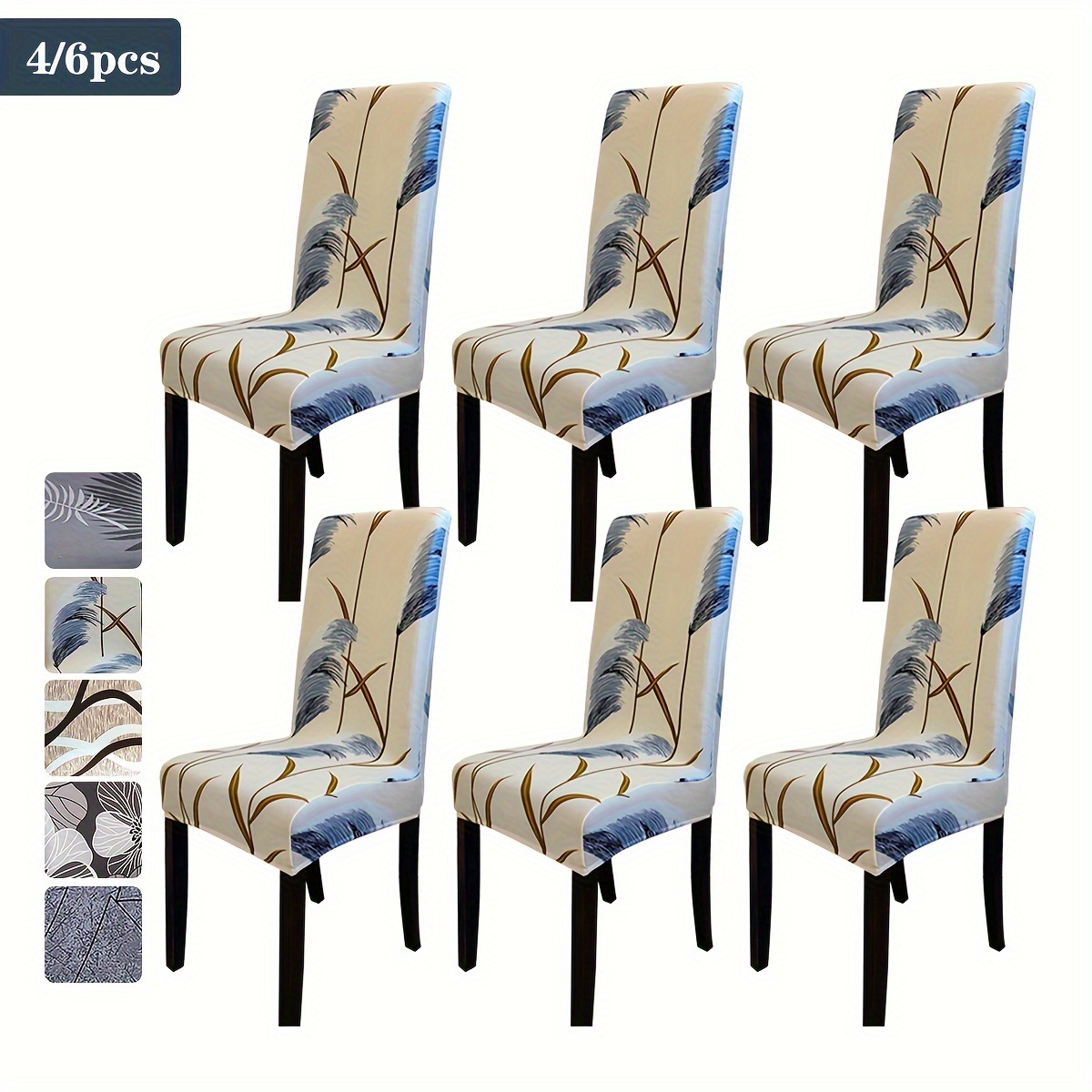 

4/6pcs Printed , Dustproof , Slipcover For Decor