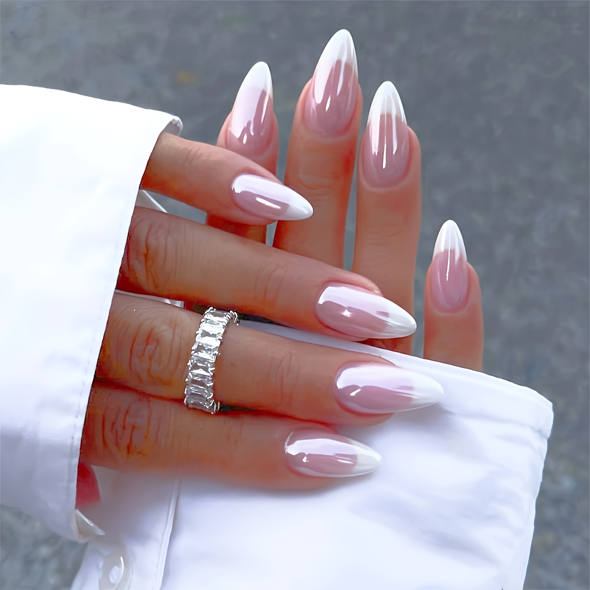 Upgrade Your Look: 24pcs Electroplated Press-on Nails, , , Versatile, , Effect, False Nails For Extension, Removable With Jelly Glue, 1 Nail File
