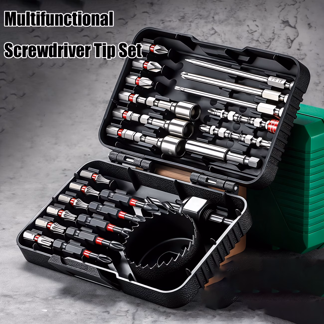 industrial impact grade screwdriver bit set magnetic anti slip 25mm 100mm with sockets adapters 27pcs details 0