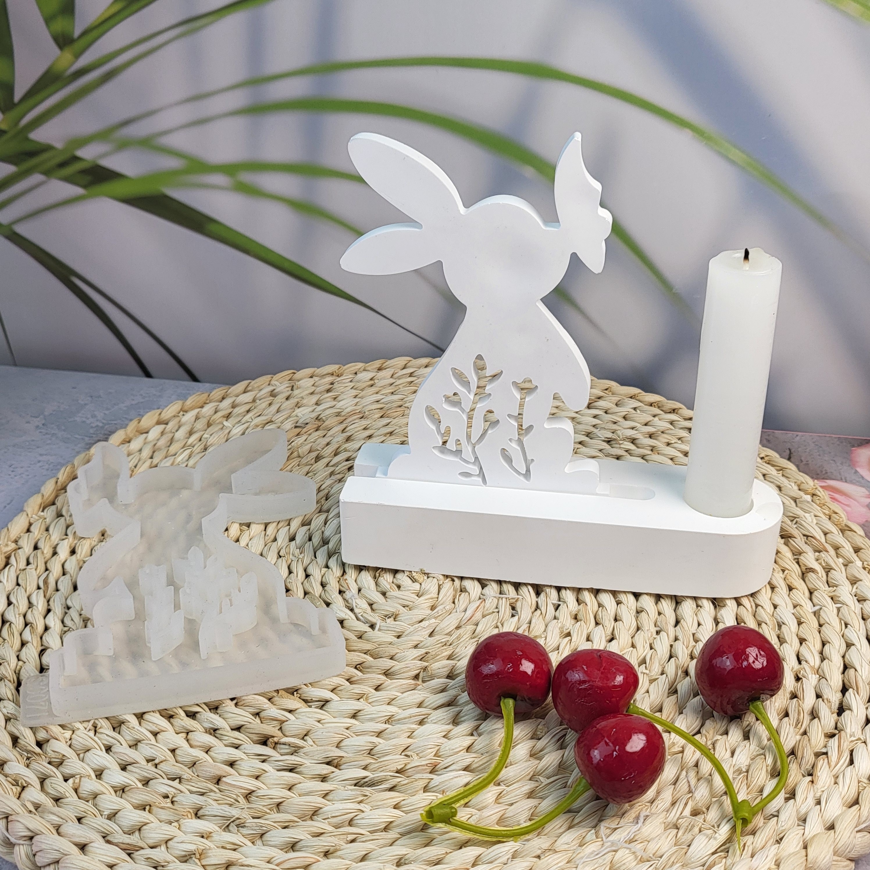 

Branch Rabbit Silicone Mold For Diy Candlesticks & Home Decor - Epoxy Resin Casting Mold, S0071, Silicone Resin Molds