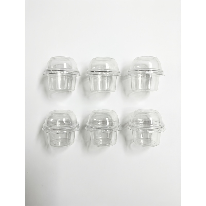 TEMU 6pcs Mini Boîte d'emballage blister à l'échelle 1/6 pour ajouts alimentaires de maison de poupée, récipient en plastique transparent pour