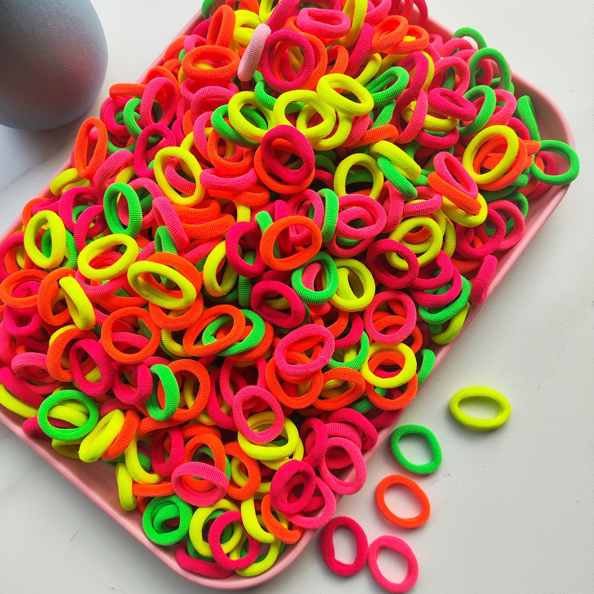 76pcs Multi-Color Elastic Hair Ties, Strong Hold